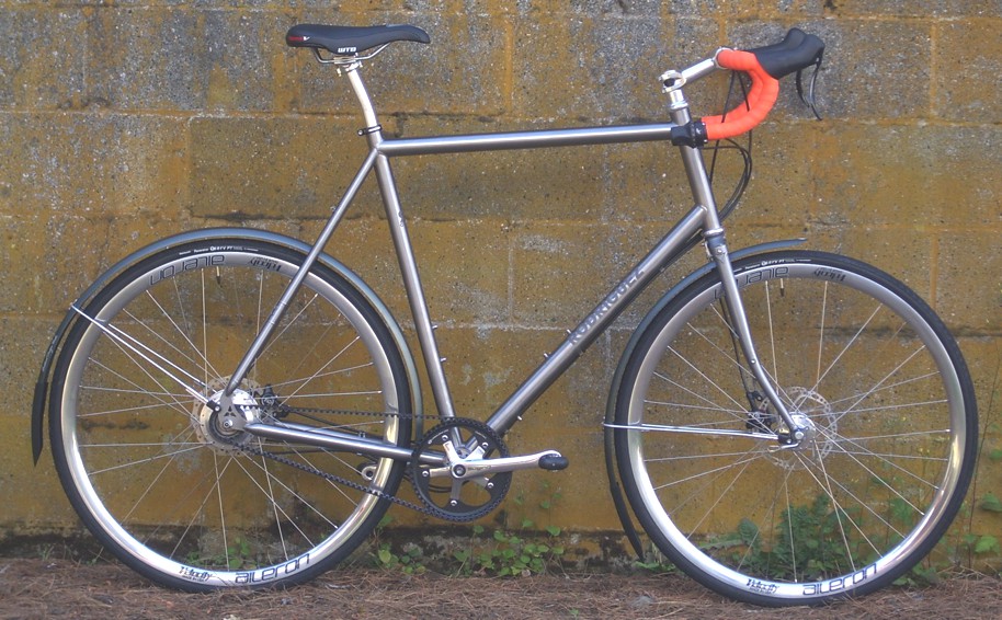 Titanium Rodriguez custom bike with Rohloff Speedhub