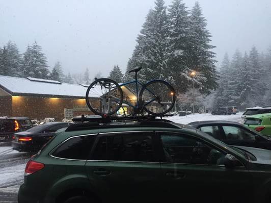 Rodriguez Rainier bike on top of car 